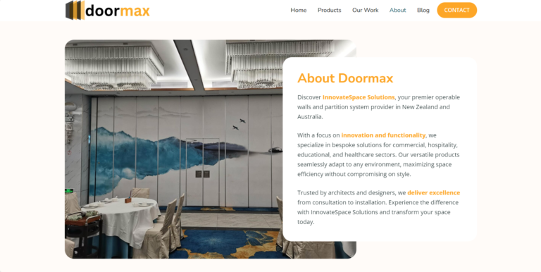 portfolio doormax.com about us page 2nd picture