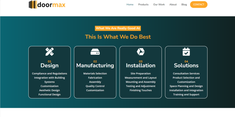 portfolio doormax.com best section