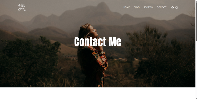 portfolio sklopka.com contact page hero section